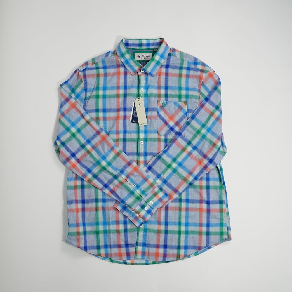 🔥 NWT Original Penguin Sz XXL Long Sleeve Shirt